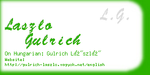 laszlo gulrich business card